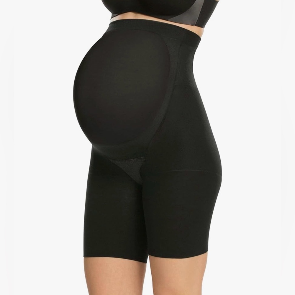 Spanx Power Mama Maternity Black Short All Day Support Size B